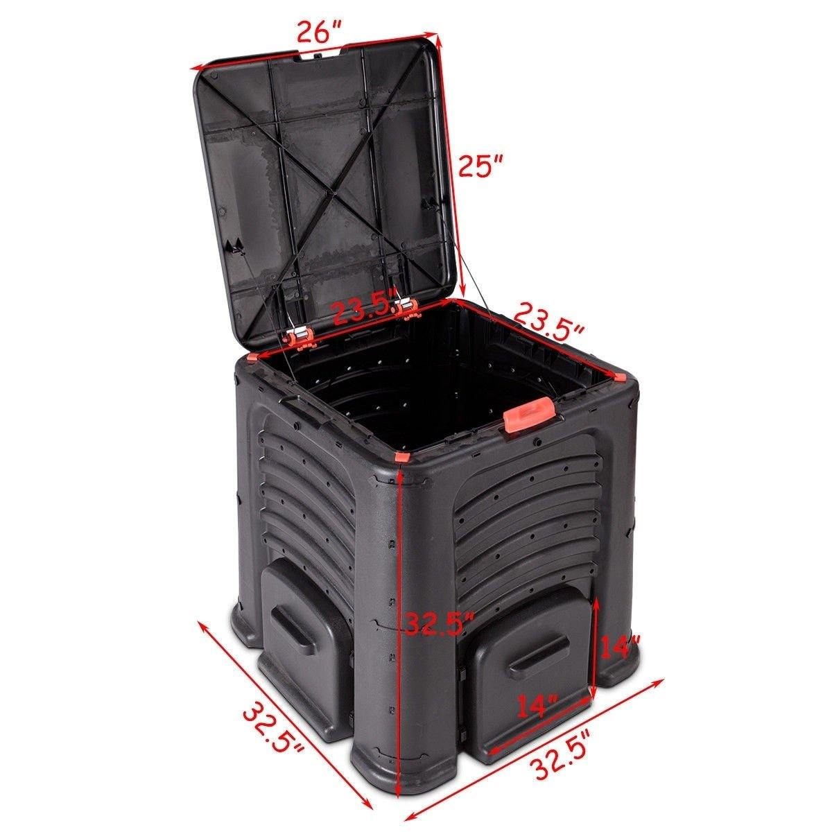 115 Gallon Garden Compost Bin Grass Food Trash Fertilizer Barrel