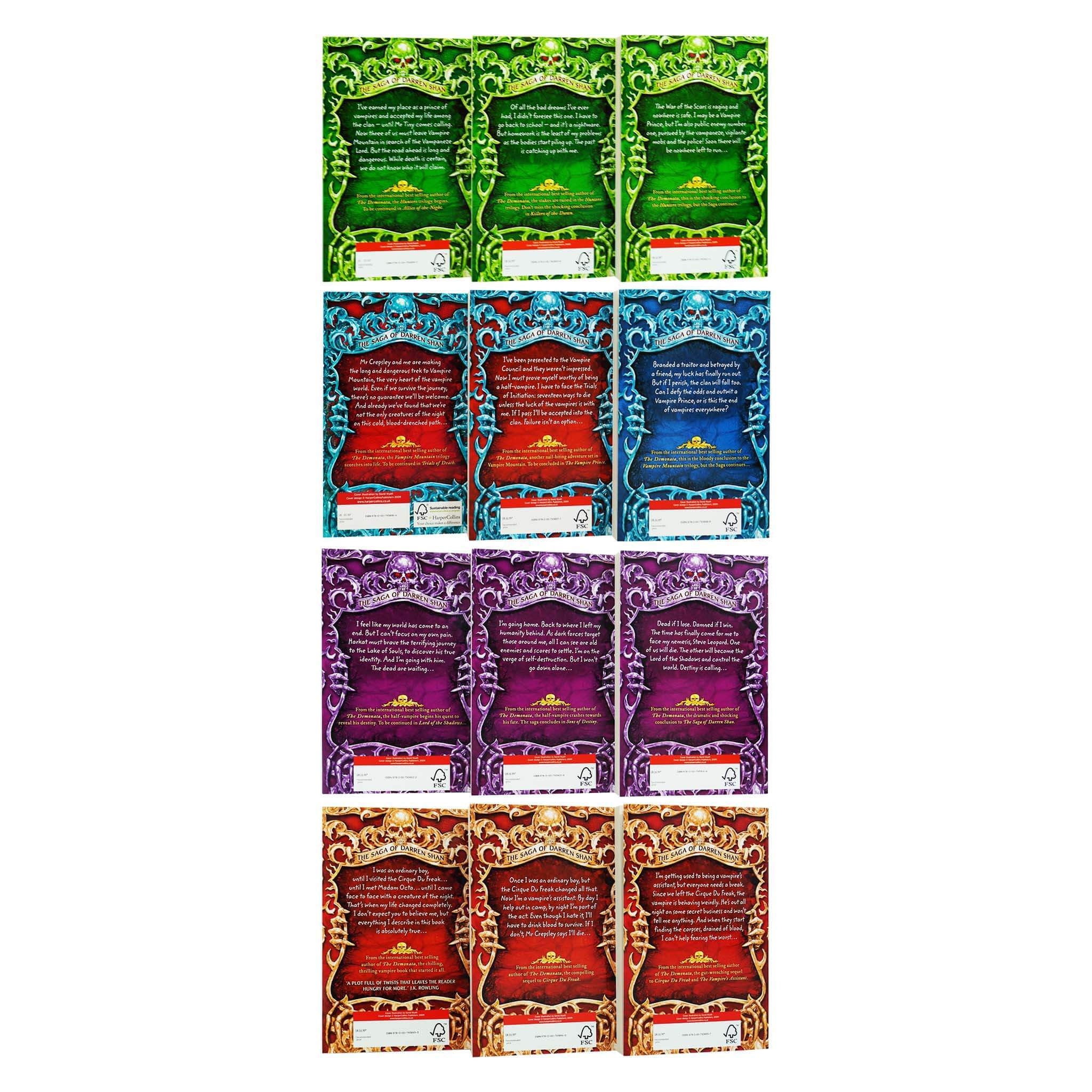 The Saga of Darren Shan Cirque du Freak Complete Collection Of 12 Books Set By Darren Shan - Ages 9-14 - Paperback