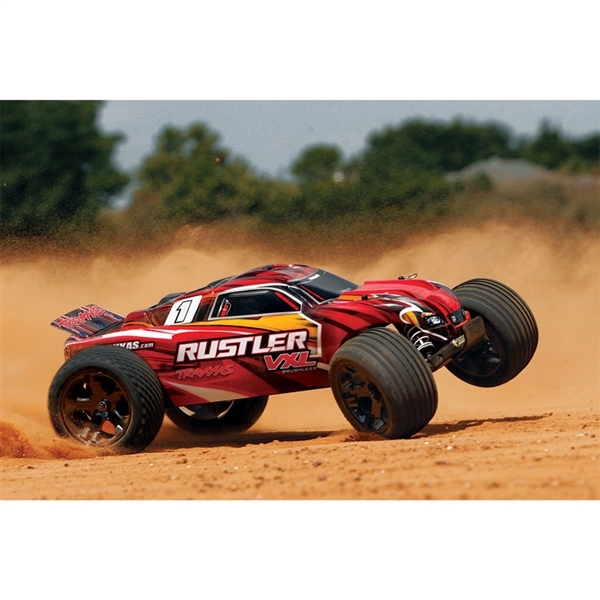 Traxxas Rustler VXL Brushless RTR RC Truck 70+MPH LiPo Combo