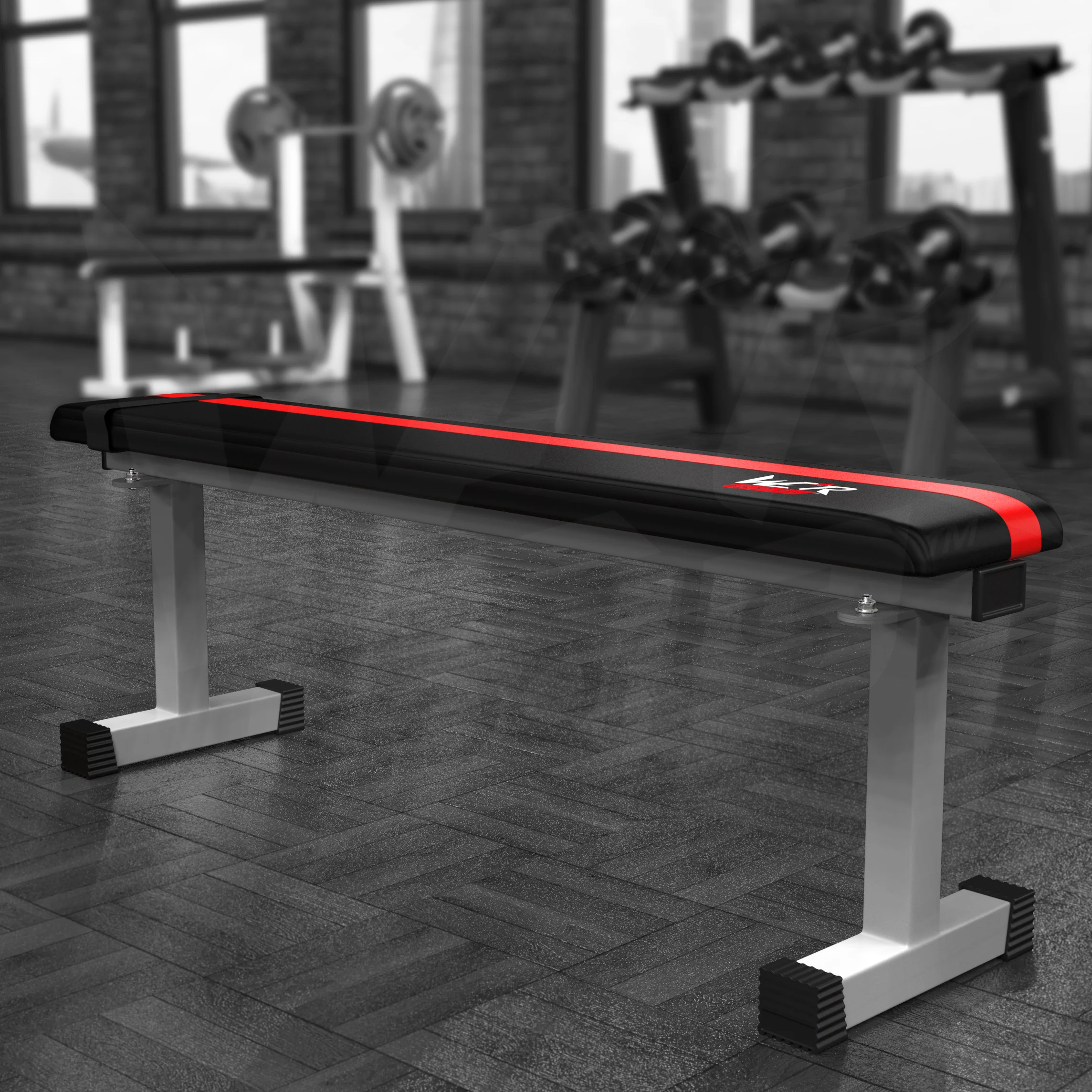 FlatPress Flat Weight Bench WHITE-RED