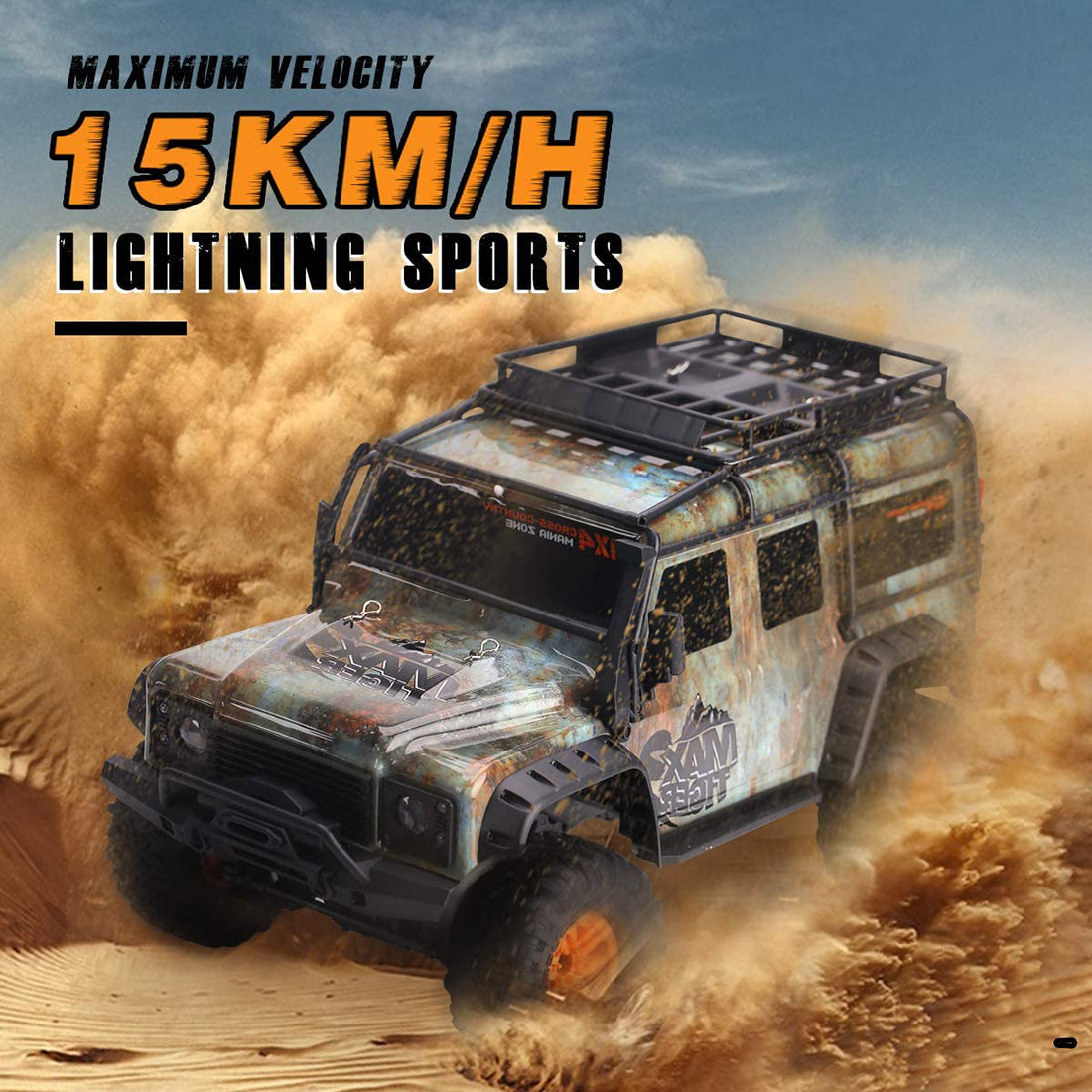 HB 1:10 15KM/H 2.4G 4WD RC Car Remote Control Climber Vehicle Truck Model Toy with LED - RTR Version