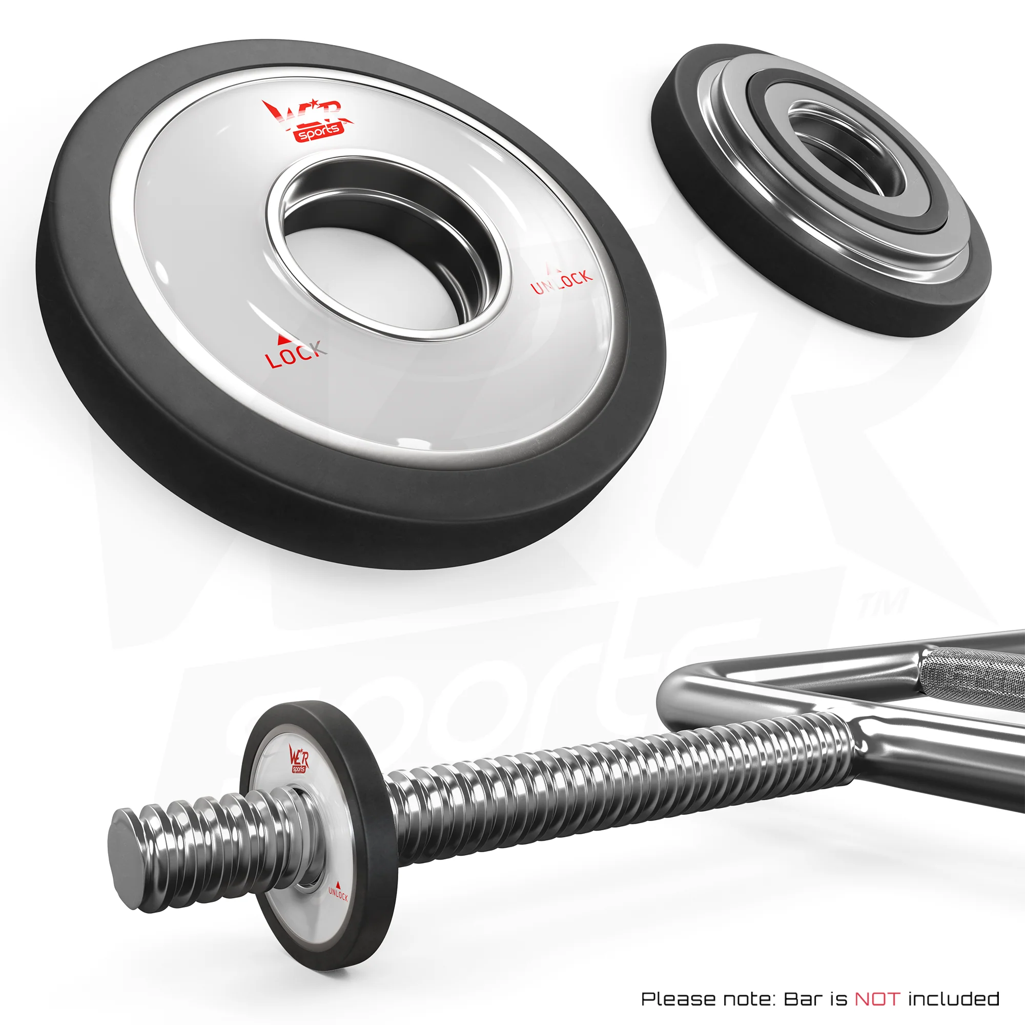 FlexBar Premium Round Dumbbell Collar Set