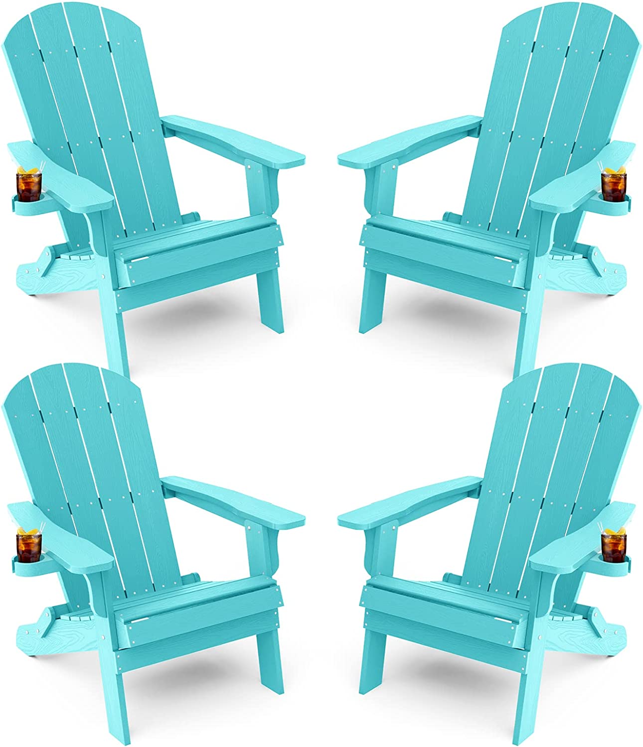 Adirondack Chair ,Patio Chairs 5 Steps Easy Installation,Widely Used in Outdoor, Fire Pit, Deck, Outside, Garden, Campfire Chairs