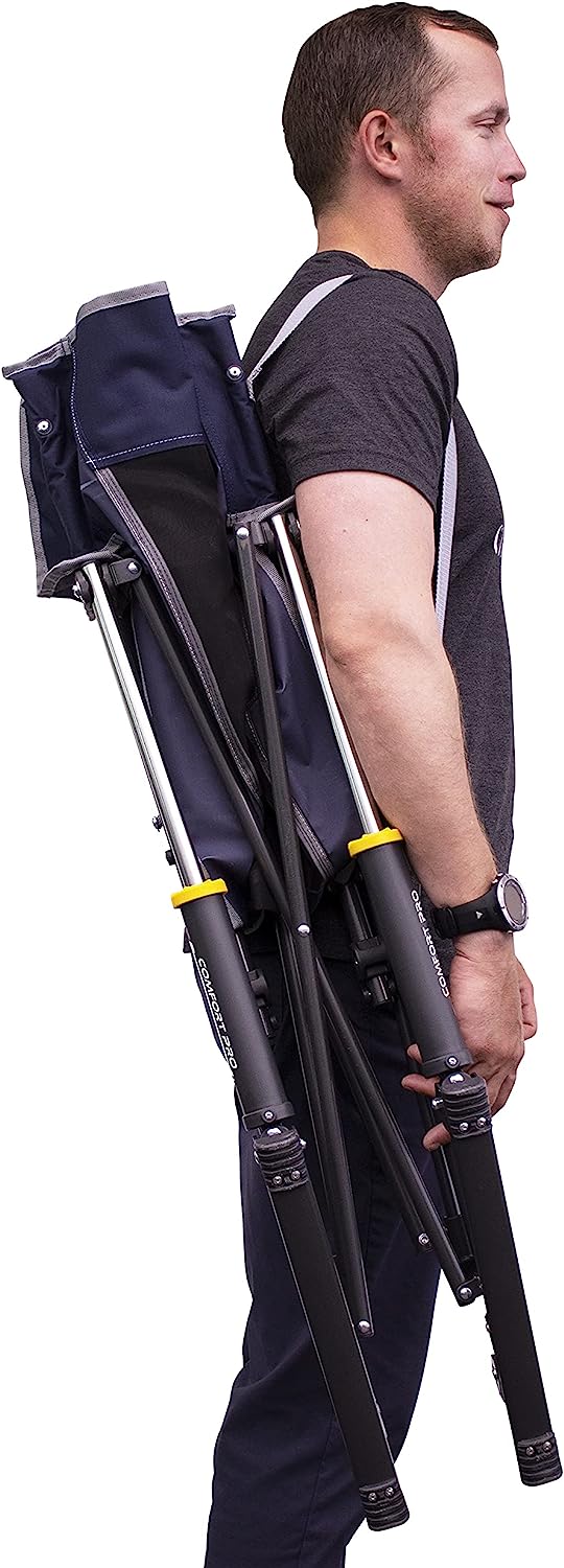 Outdoor Freestyle Rocker Portable Rocking Chair & Outdoor Camping Chair, ergonomic Nylon, Indigo Blue