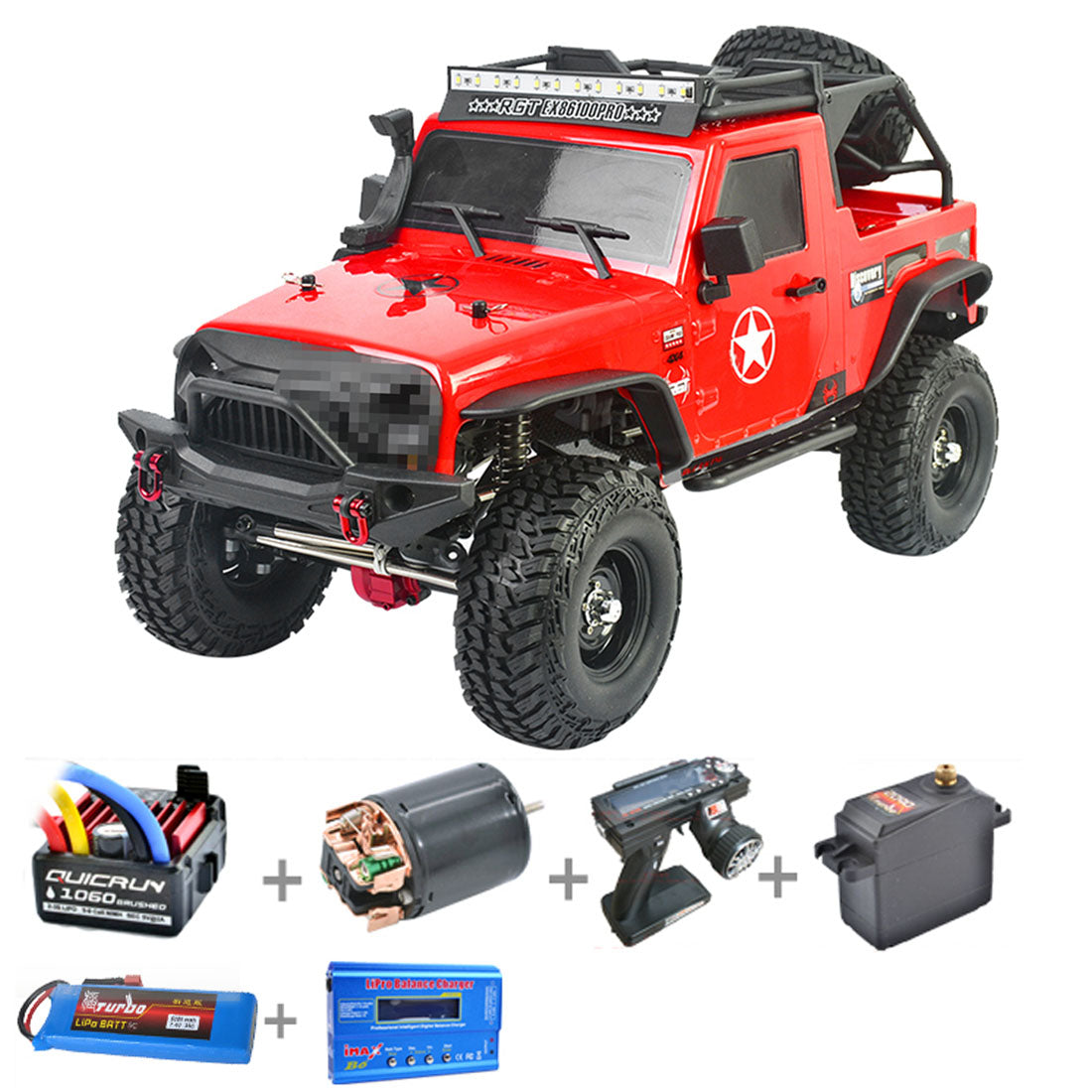 RGT EX86100 PRO 1:10 2.4G 4WD All Terrain RC Crawler Vehicle Model - RTR Version