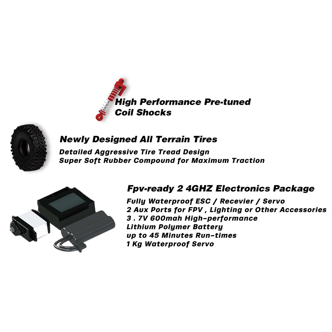 RC Car Hobby Plus CR-18 KRATOS 1/18 Scale Crawler Mini RC Off-road Vehicle