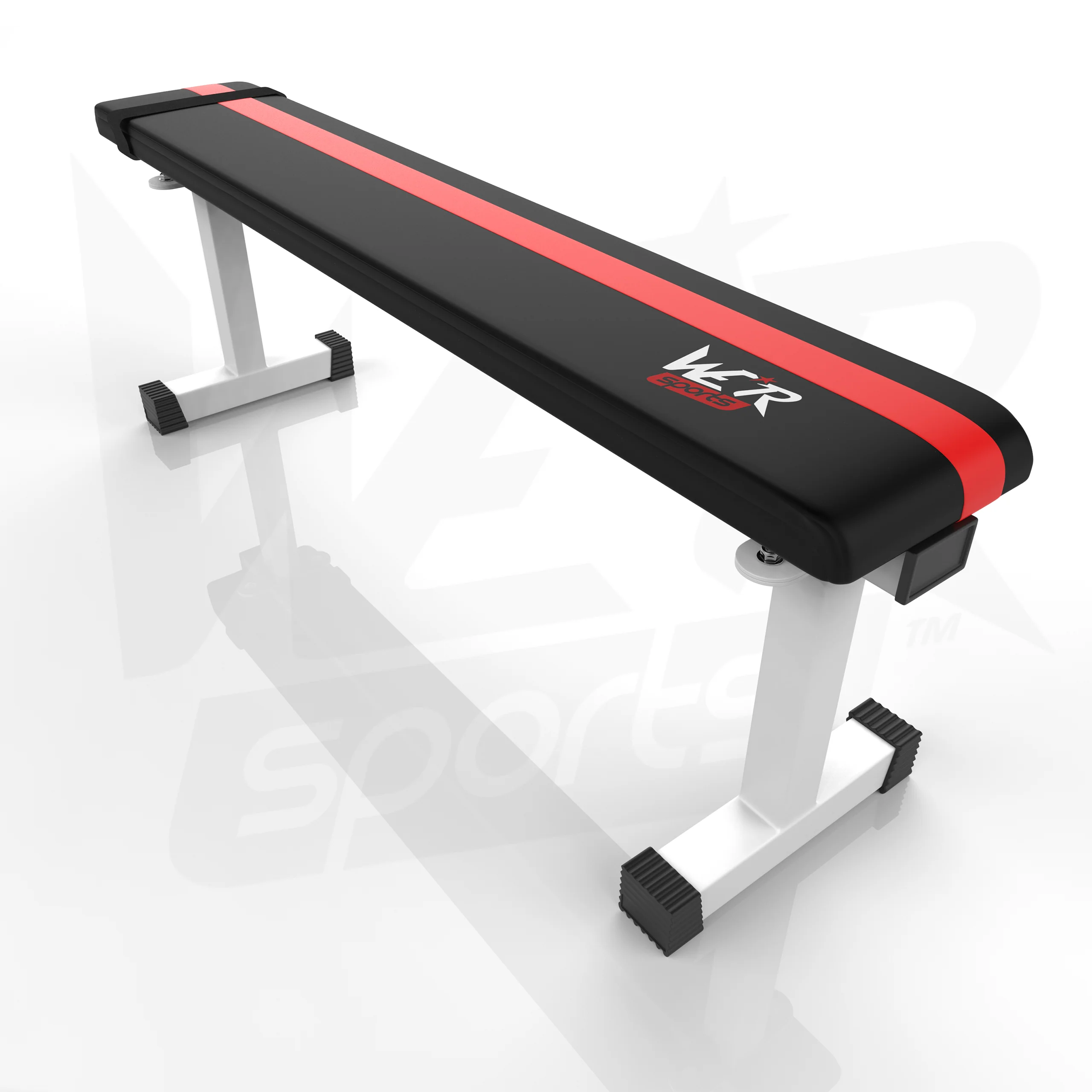 FlatPress Flat Weight Bench WHITE-RED
