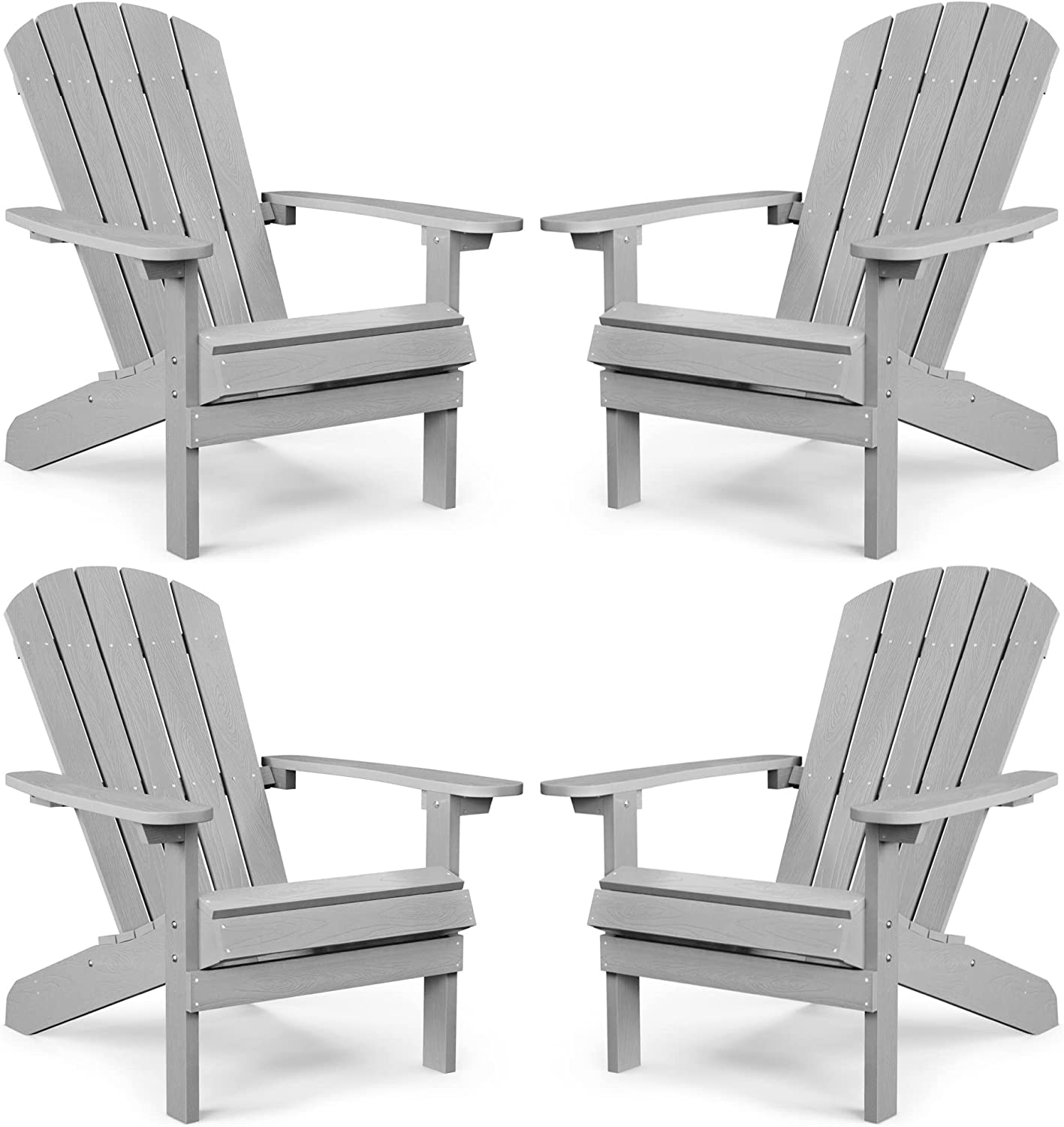 Adirondack Chair ,Patio Chairs 5 Steps Easy Installation,Widely Used in Outdoor, Fire Pit, Deck, Outside, Garden, Campfire Chairs
