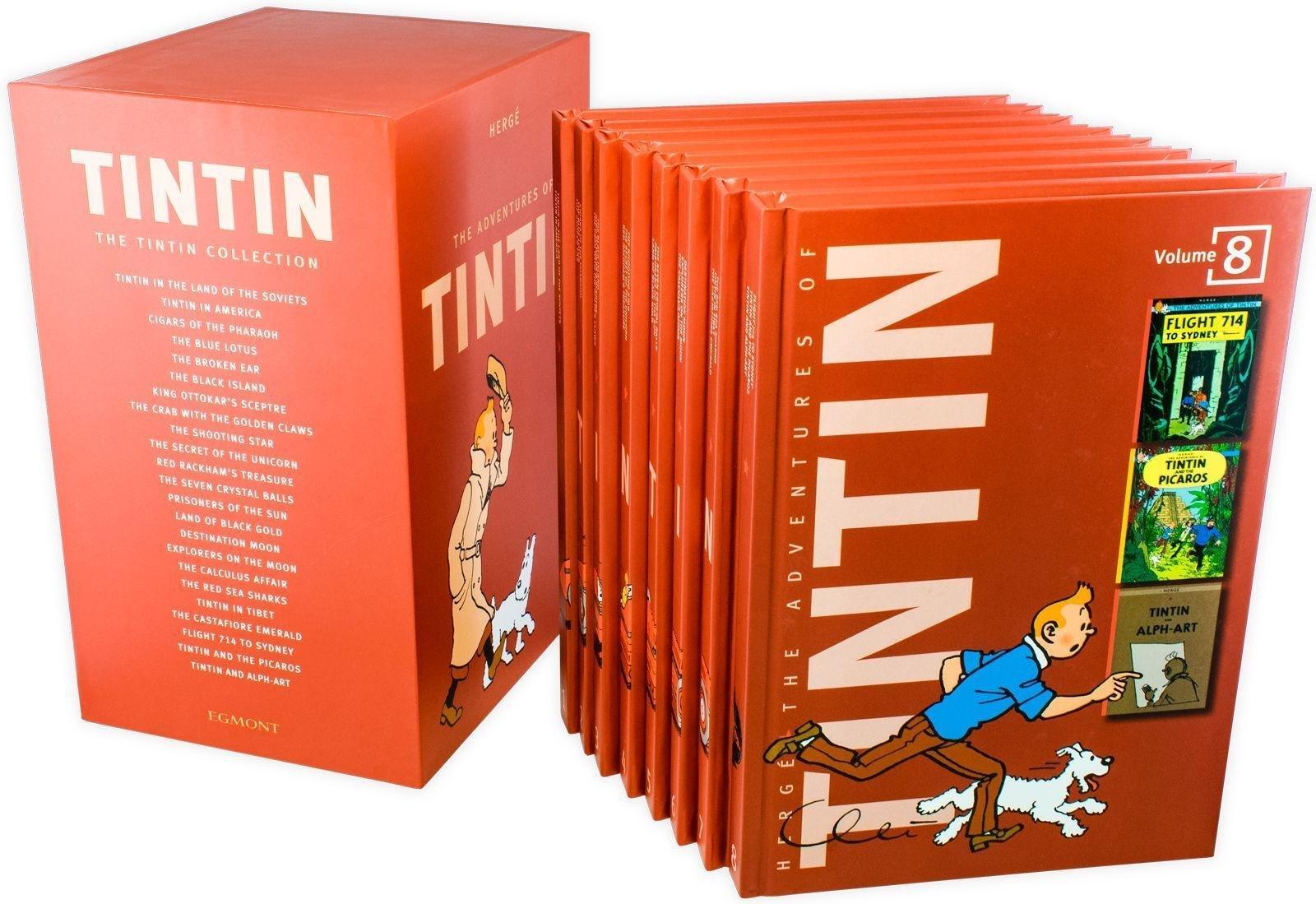 The Adventures of Tintin by Herg��: Compact Edition 8 Books Box Set - Ages 7+ - Hardback