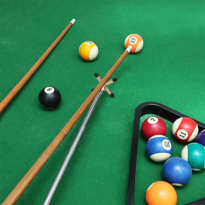 Pool Cue Snooker Pool Bridge Stick Pool Table Accessories Retractable Billiards Cue Rest with Removable Brass Bridge Head