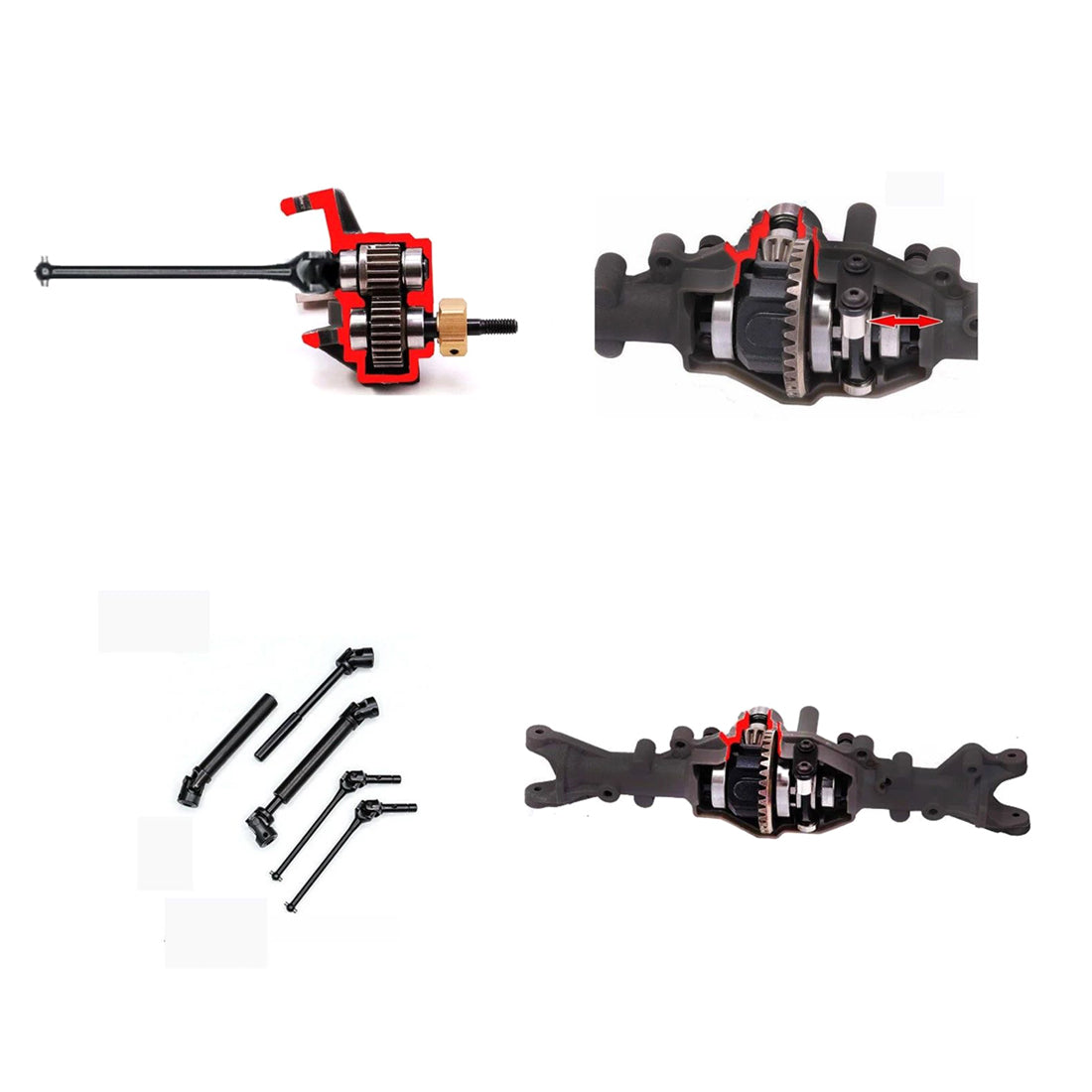 YK 6101 1/10 RC Truck Six-Wheel Pickup Simulated Off-road Clawer with Linkage Light  Differential Lock Speed Transmitter Model Car