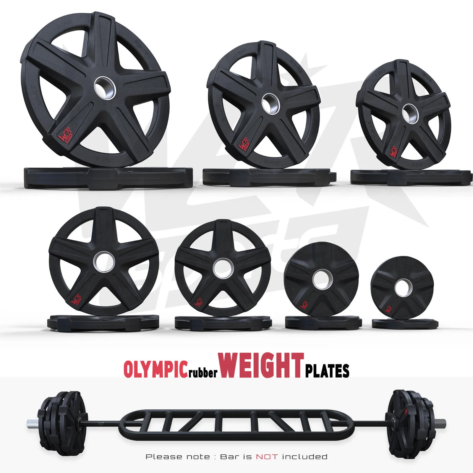 ReXFlex Olympic Rubber Encased Weight Plates