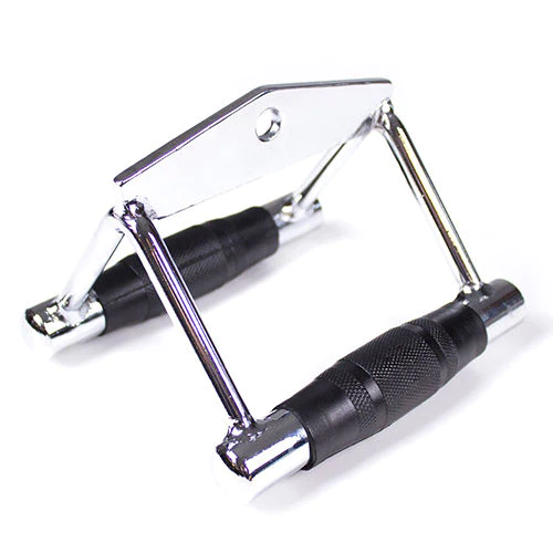 Cable Attachment Seated Row Bar DELUXE SILVER-BLACK