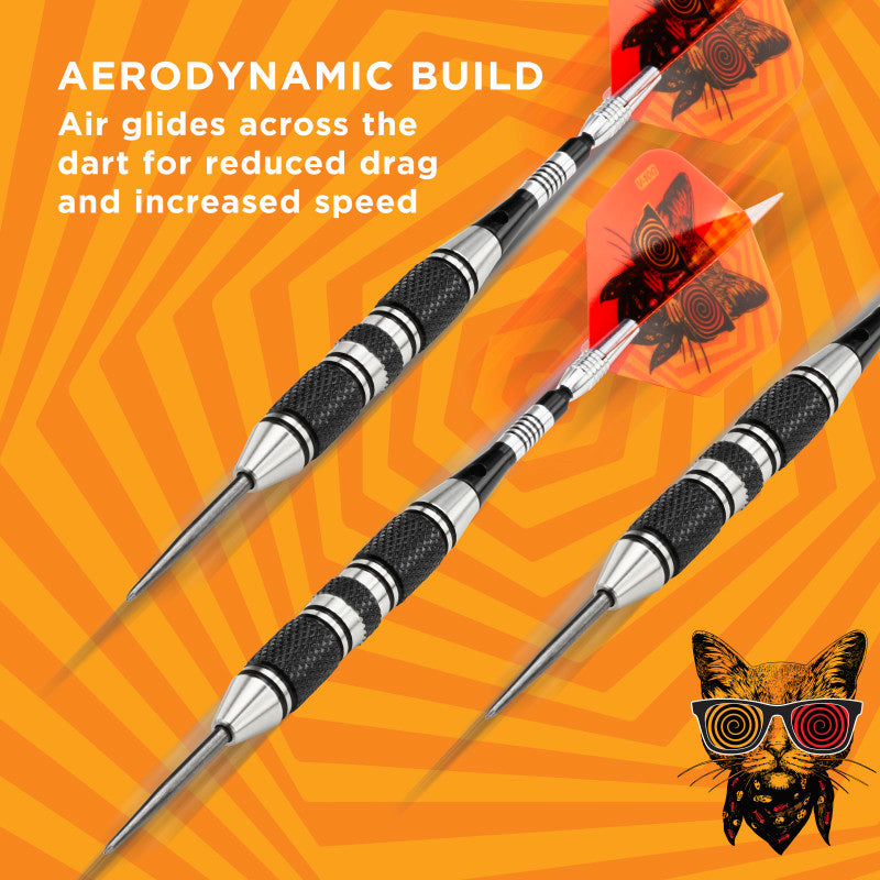 Viper The Freak Darts Steel Tip Darts 3 Knurled Rings Barrel 22 Grams