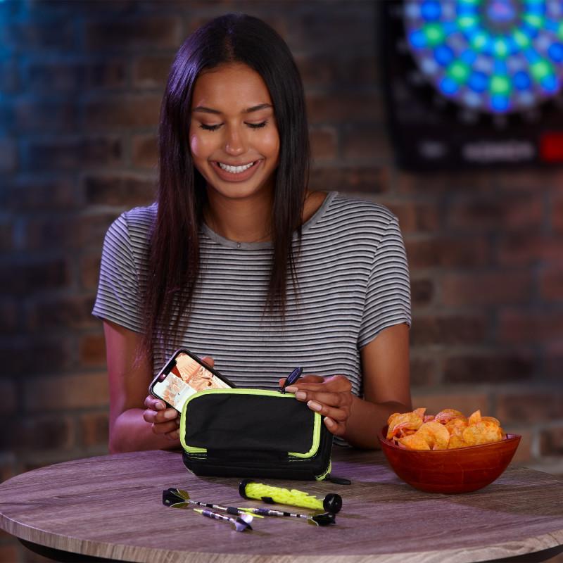 Casemaster Plazma Plus Dart Case Black with Yellow Trim and Phone Pocket