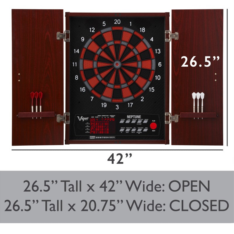 Viper Neptune Electronic Dartboard and Cabinet Hybrid, 15.5