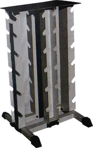 4 Tier Vertical Dumbbell Rack 12 Pair Hex Rubber Dumbbell Stand Rack