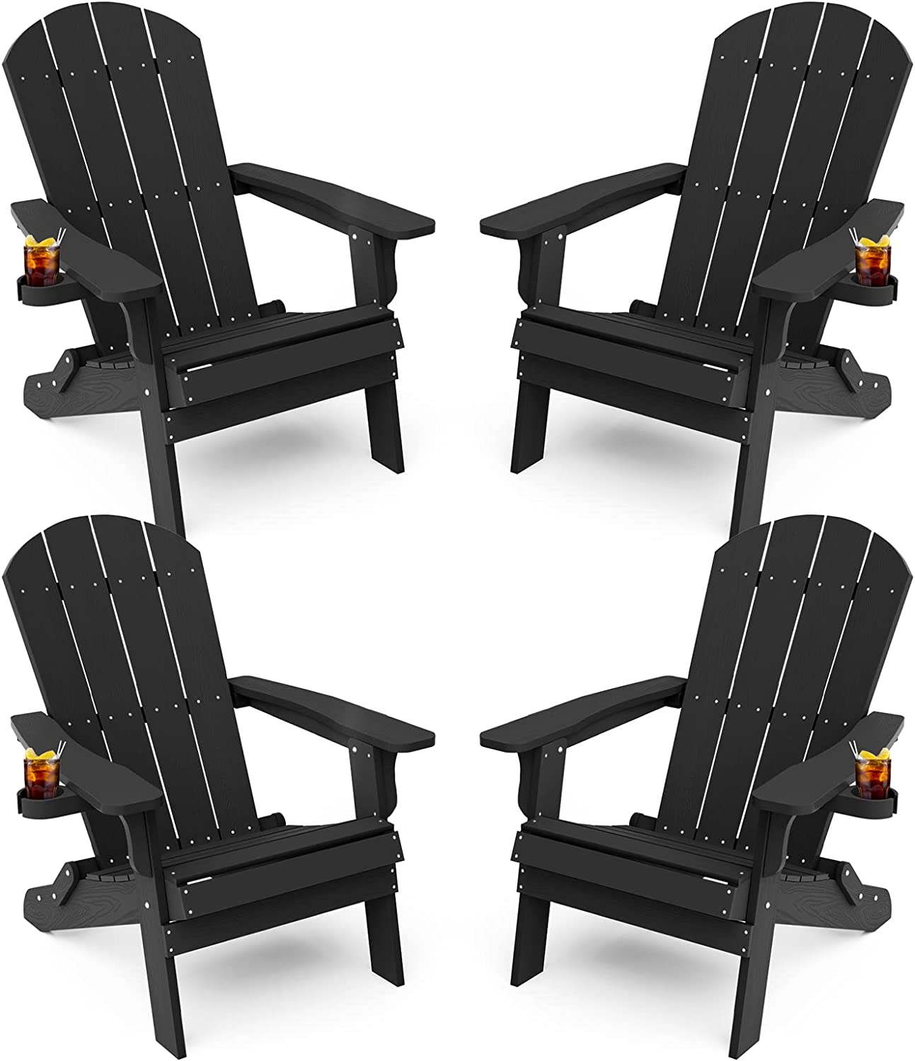 Adirondack Chair ,Patio Chairs 5 Steps Easy Installation,Widely Used in Outdoor, Fire Pit, Deck, Outside, Garden, Campfire Chairs