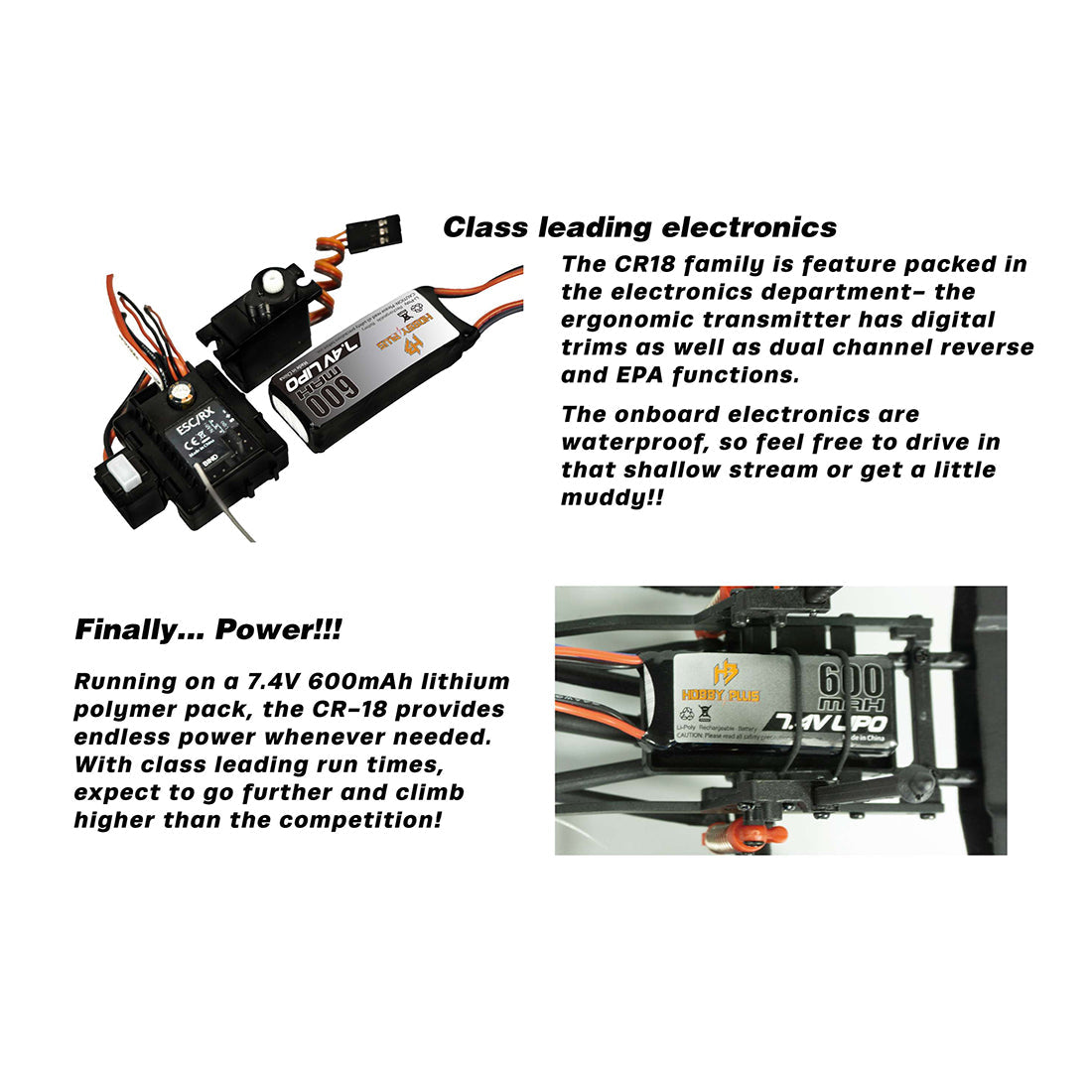 RC Car Hobby Plus CR-18 KRATOS 1/18 Scale Crawler Mini RC Off-road Vehicle