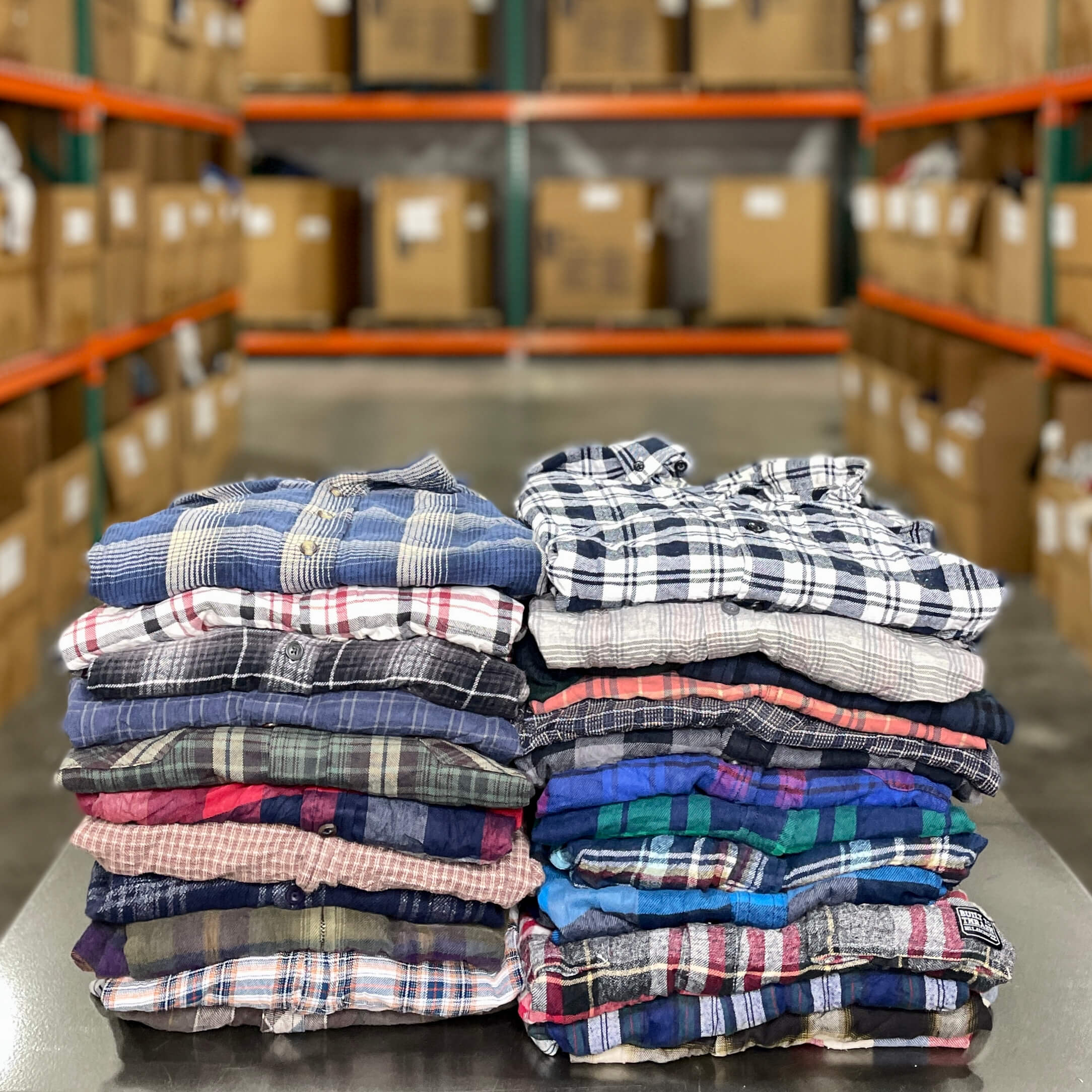 100lb Men's & Women's Flannel Shirts Bale