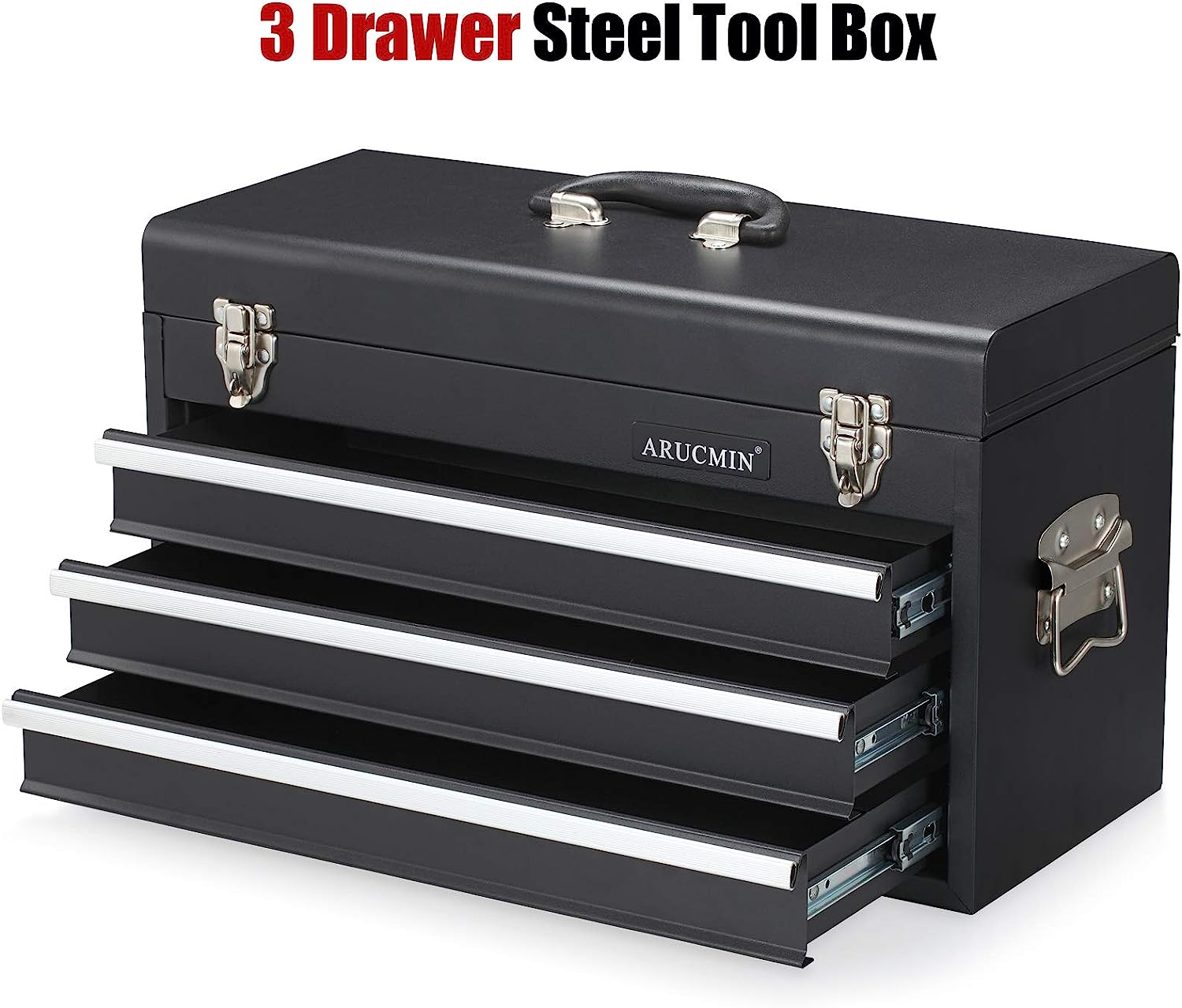 ARUCMIN 438-Piece Mechanics Tool Set with 3-Drawer Heavy Duty Metal Box Repair Tool Kit