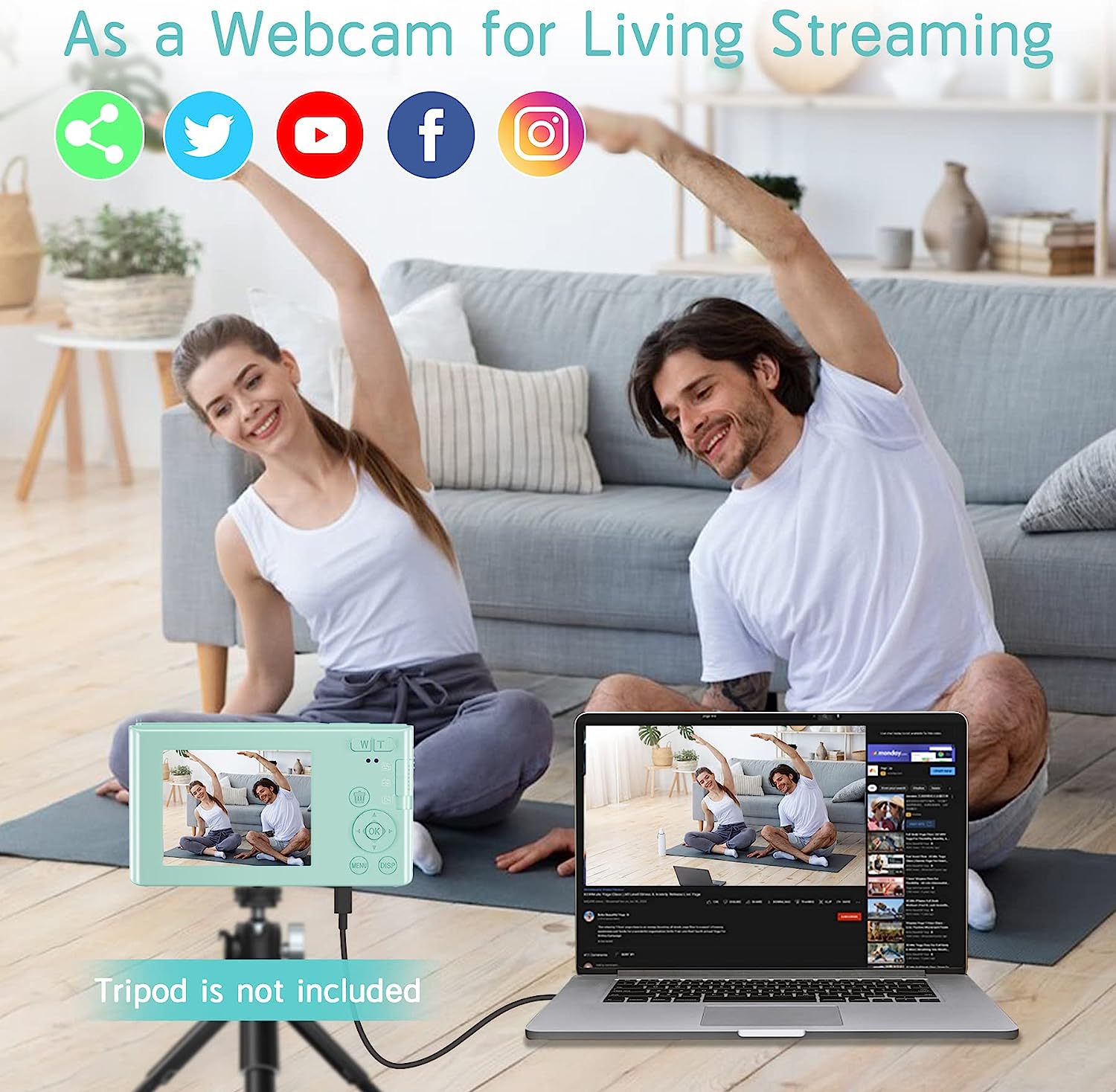 Saneen Digital Camera, FHD 2.7K Cameras for Photography, 44MP Kids Camera Small Compact Digital Camera for Teens, Adults & Beginners with 32GB SD Card, 16X Zoom, Two Rechargeable Batteries-Pink