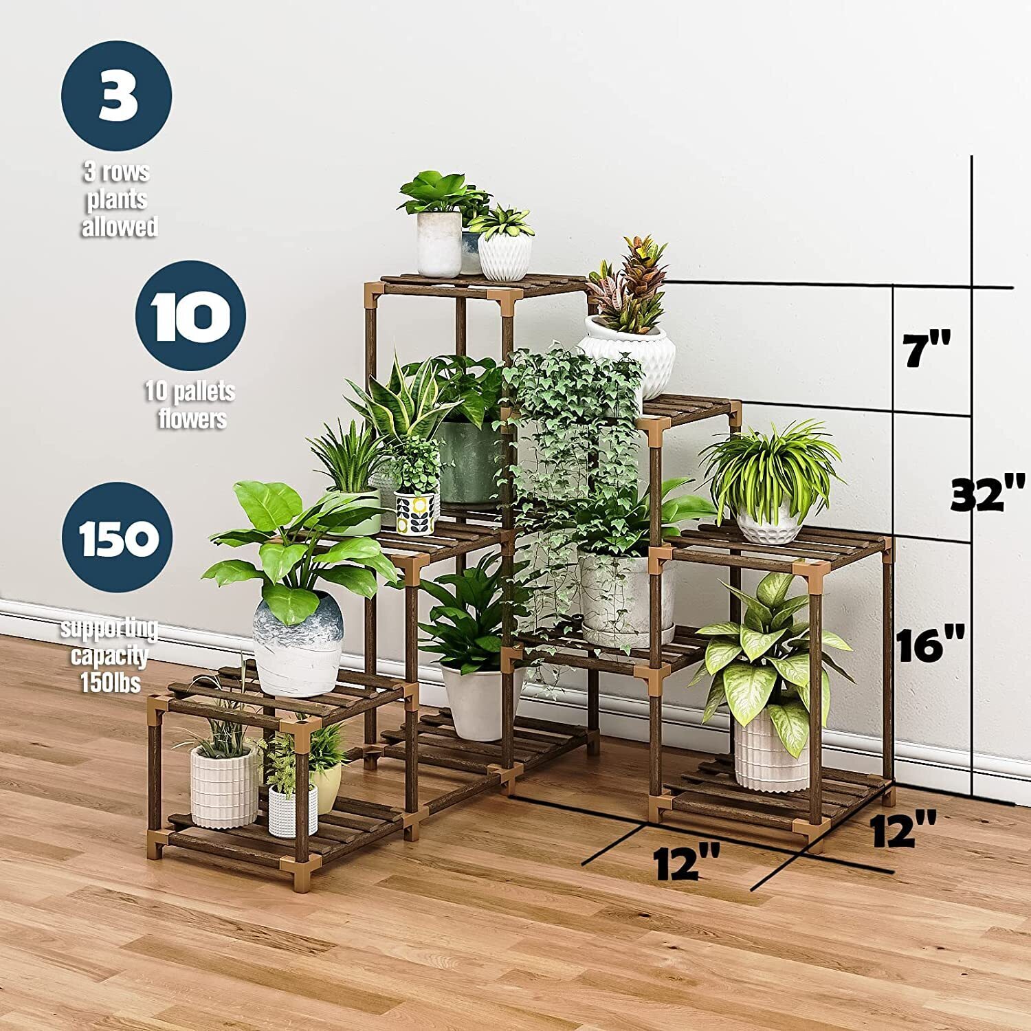 Plant stand indoor plant stand wooden outdoor multi-layer plant stand