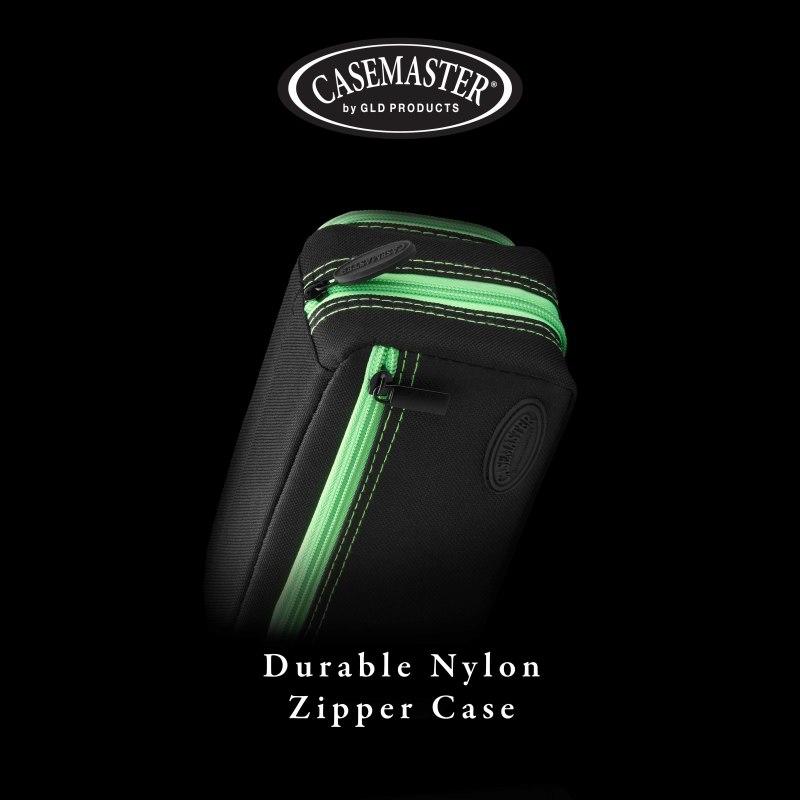 Casemaster Plazma Pro Dart Case Black with Green Trim and Phone Pocket