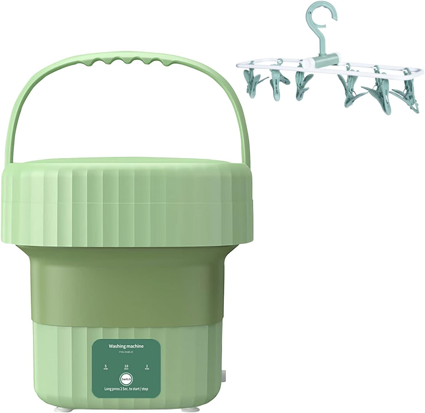 ZNOOOE,Portable washing Machine,Foldable Mini Washing Machine, Small Washer for Baby Clothes, Underwear or Small Items, Apartment, Dorm, Camping, RV Travel laundry- Gift Choice, Green