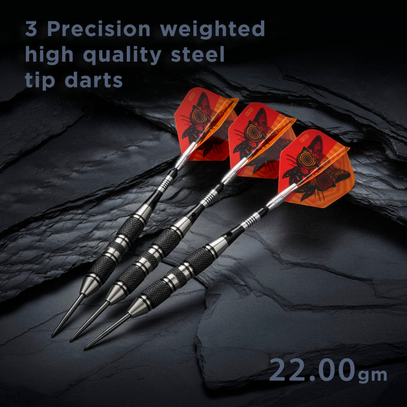 Viper The Freak Darts Steel Tip Darts 3 Knurled Rings Barrel 22 Grams