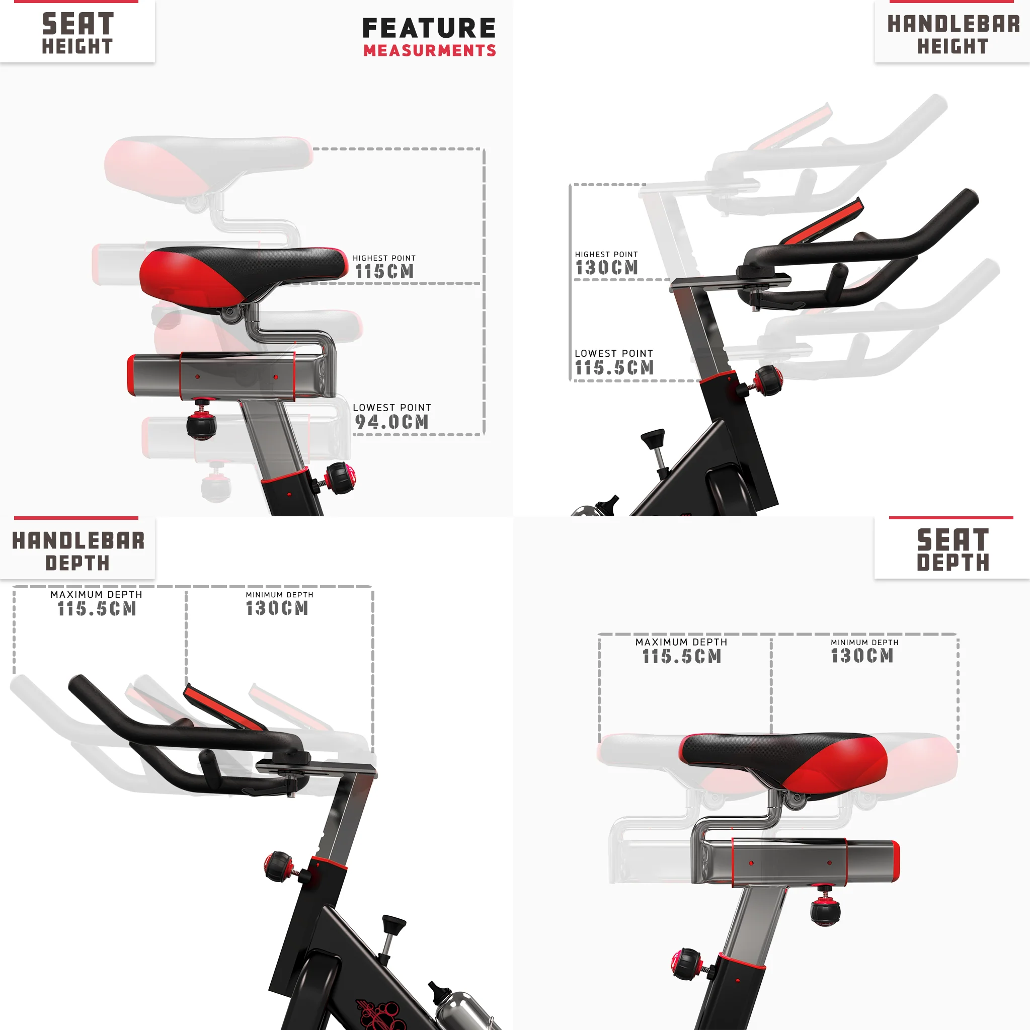 RevXtreme VenomX Indoor Cardio Spin Bike (With screen)