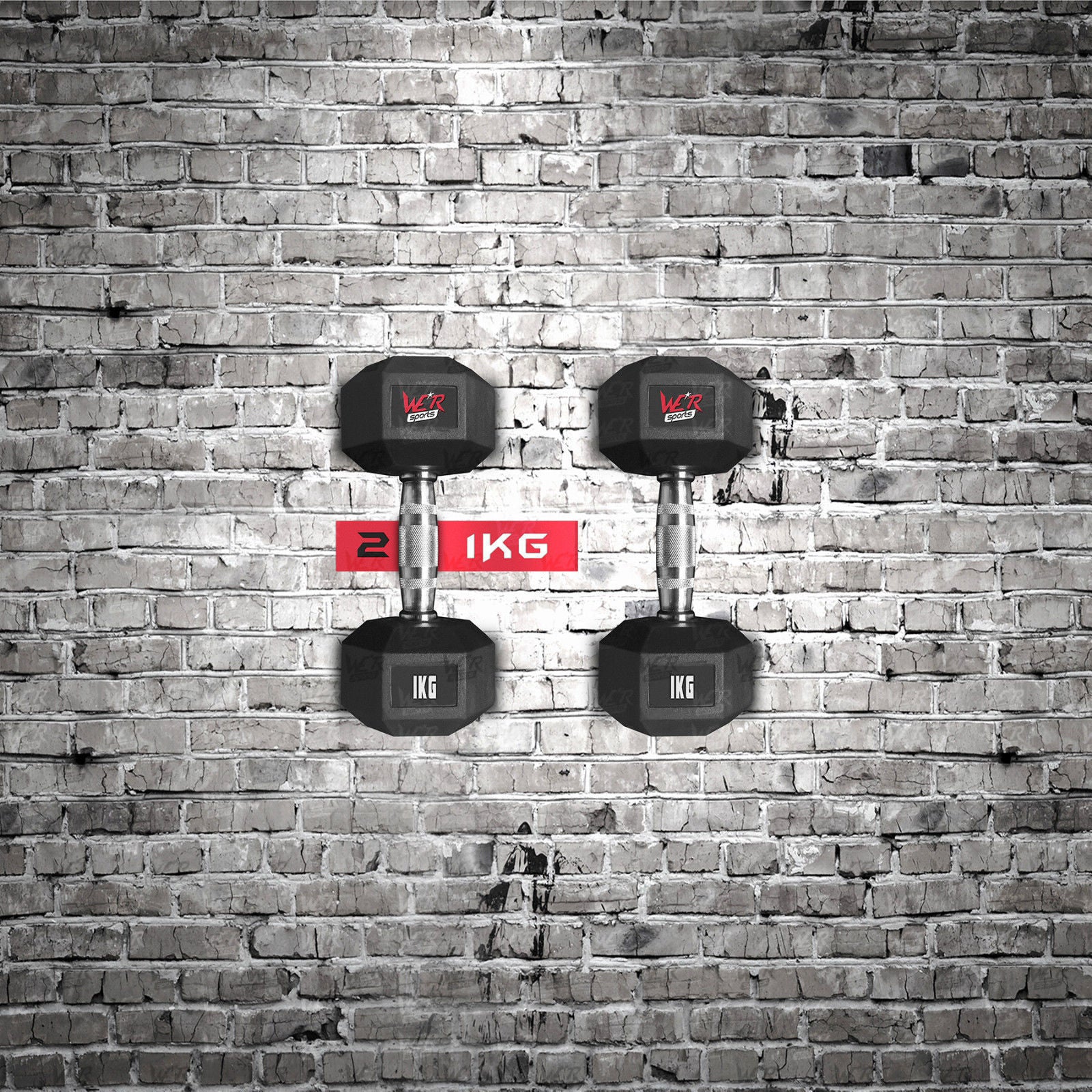 HexFlex Rubber Coated Hexagon Dumbbell Sets