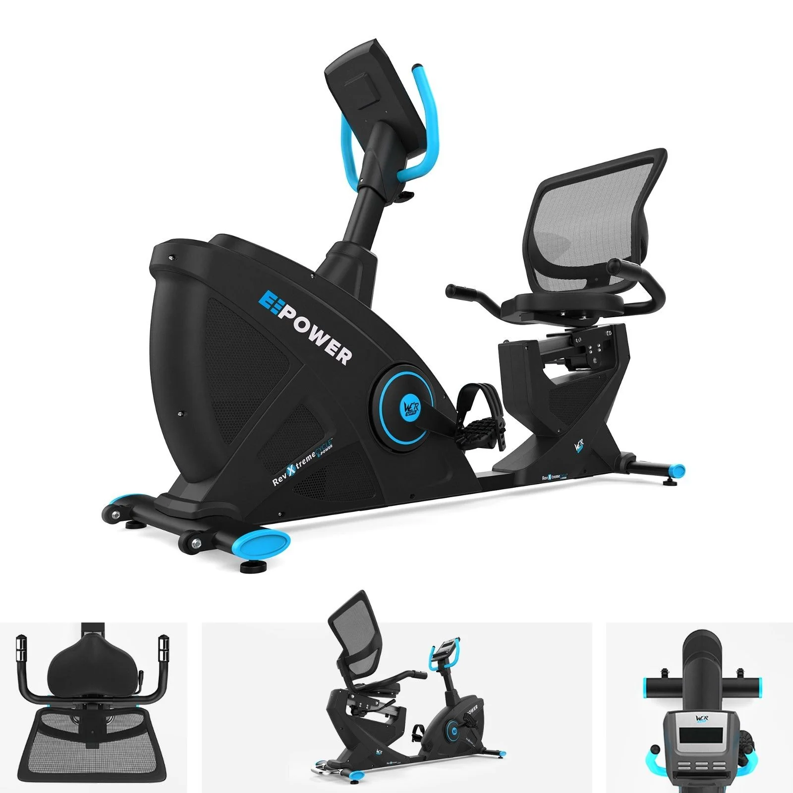 E-Power Cardio Reclining Exercise Bike Machine Magnetic Cycle Fitness