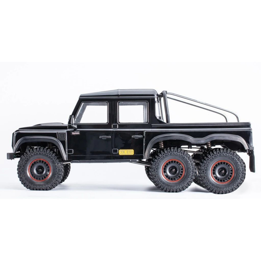 YK 6101 1/10 RC Truck Six-Wheel Pickup Simulated Off-road Clawer with Linkage Light  Differential Lock Speed Transmitter Model Car