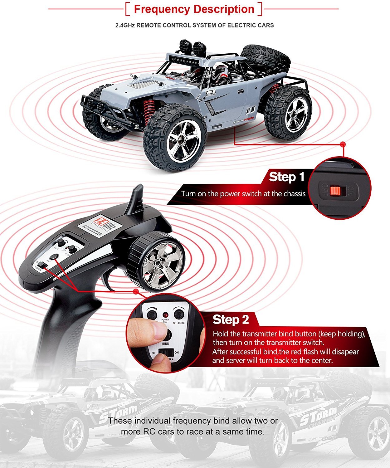 C5031 RC CAR Warhammer High Speed 32MPH 4x4 Fast Race Cars 1:12 RC SCALE RTR Racing 4WD ELECTRIC POWER BUGGY W/2.4G Radio Remote control Off Road Truck Powersport