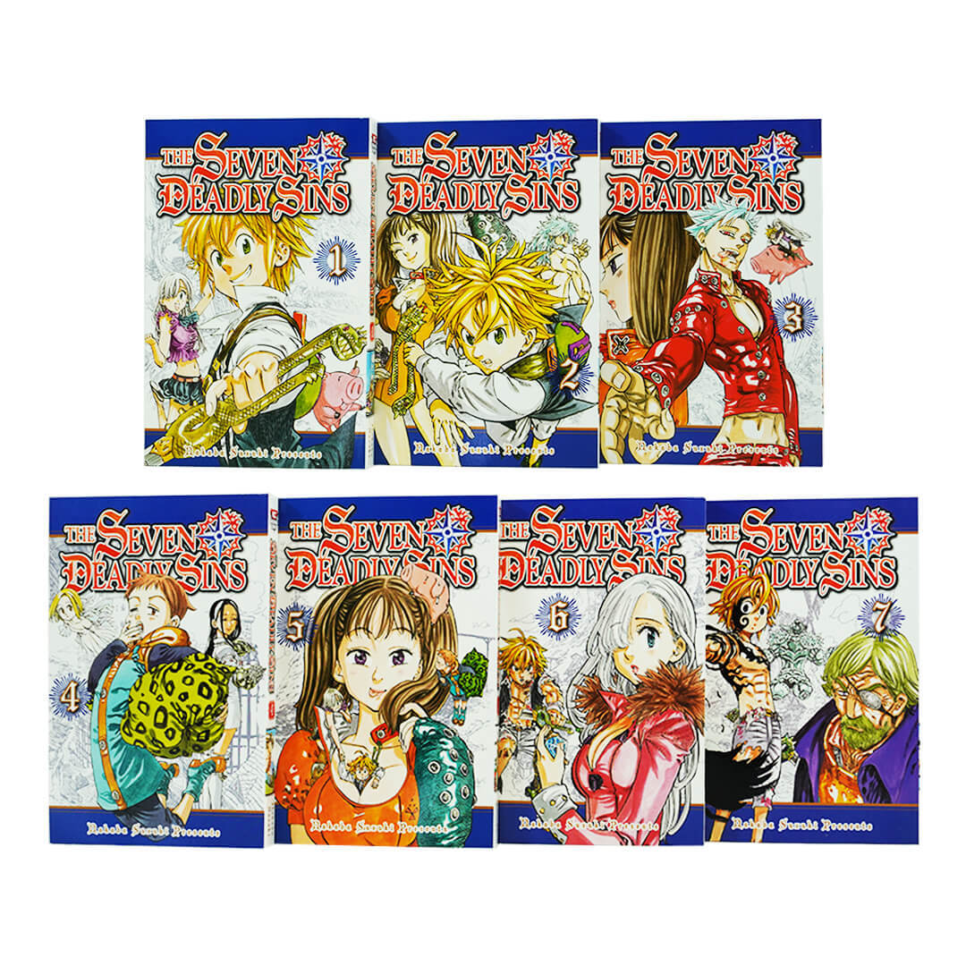 The Seven Deadly Sins Season 1 Part 1 7 Books Box Set By Nakaba Suzuki - Ages 13+ - Paperback
