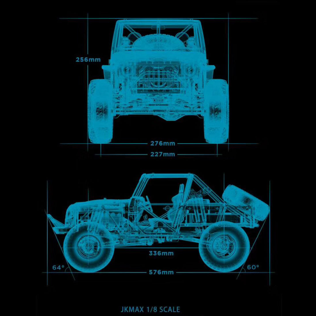Capo JKMAX 1/10 All Metal DIY RC Simulated Crawler Car Off-road Vehicle Model - KIT Version (No Electronic Devices)