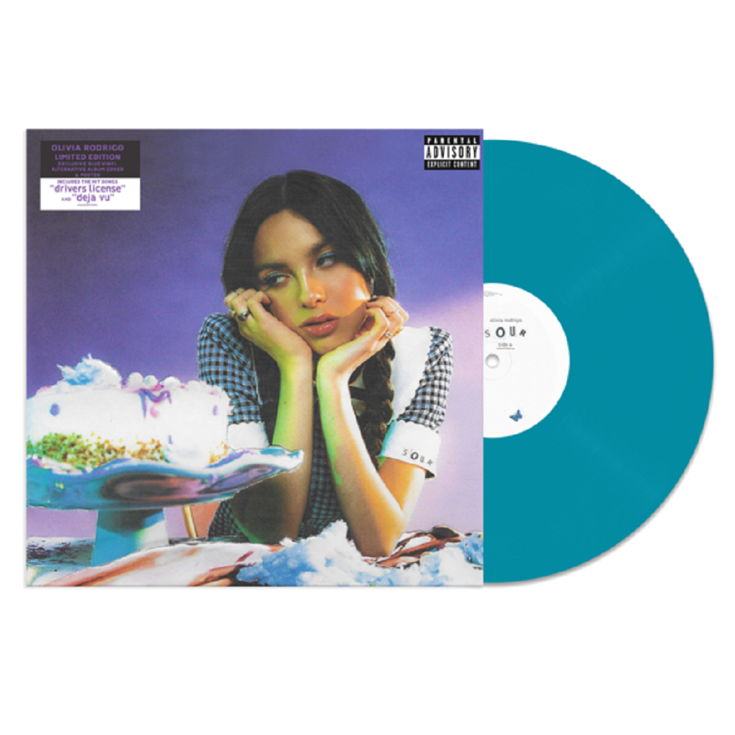 Olivia Rodrigo - SOUR Exclusive Blue Neon Translucent Color Vinyl LP Record