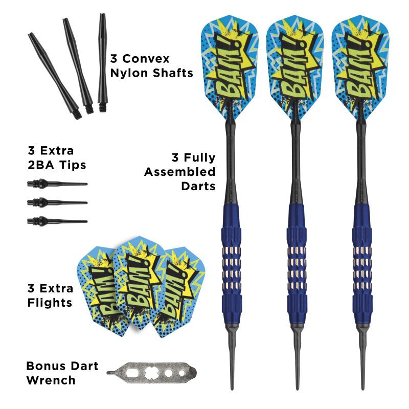 Viper Comix BAM! Darts Soft Tip Darts Blue 18 Grams