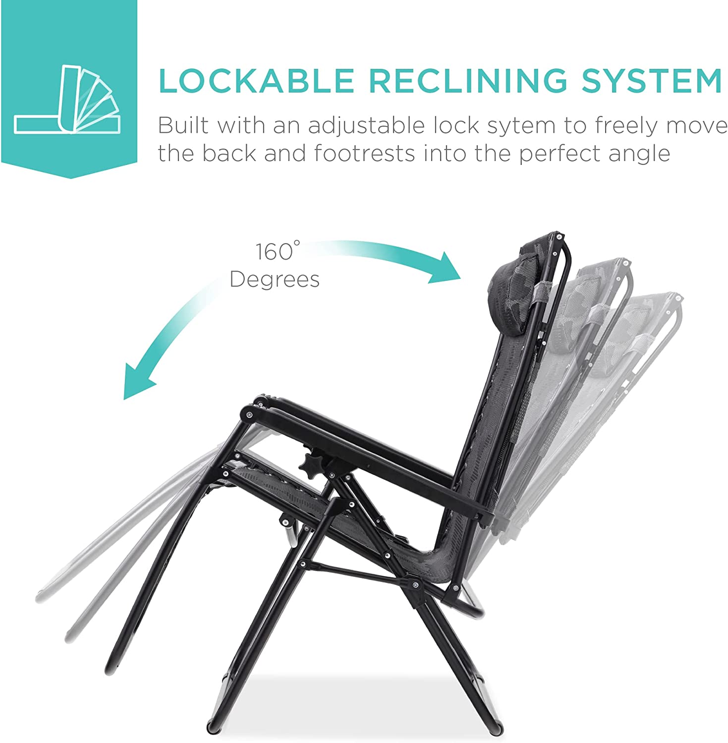 Folding Zero Gravity Outdoor Recliner Patio Lounge Chair w/Adjustable Canopy Shade, Headrest, Side Accessory Tray, Textilene Mesh - Beige