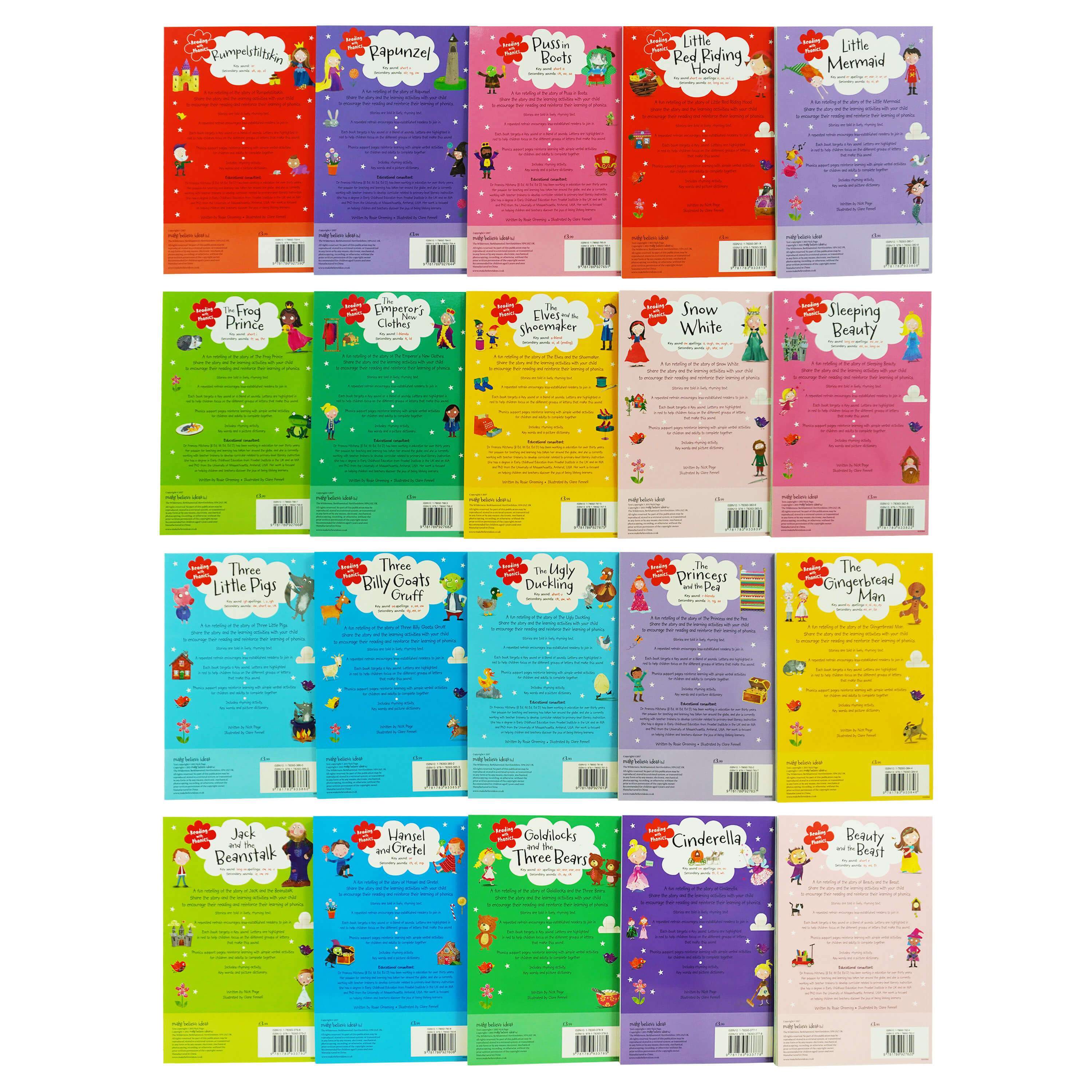 Reading with Phonics Fairy Tale Collection 20 Books Box Set - Age 5+ - Paperback