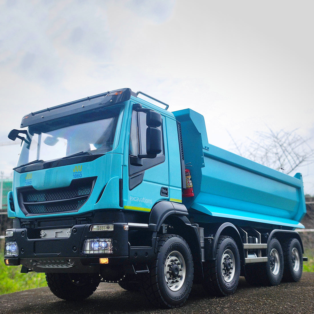 MODEL RACING 1/14 RC Truck Electric RC Hydraulic Simulation 8×8 Dump Vehicle Model RTR