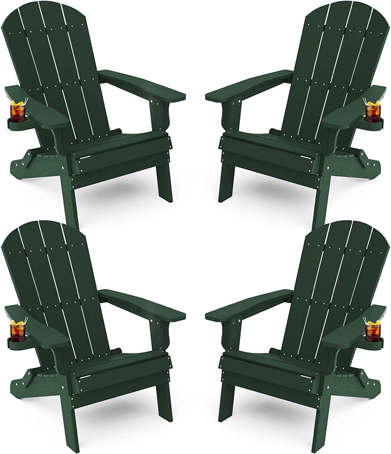 Adirondack Chair ,Patio Chairs 5 Steps Easy Installation,Widely Used in Outdoor, Fire Pit, Deck, Outside, Garden, Campfire Chairs
