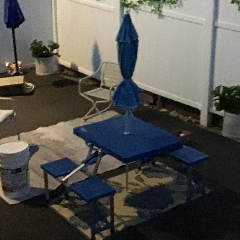 4 Ft  Portable Foldable Camping Picnic Table Set 220 Lbs Support 4-Seats Aluminum Frame Blue