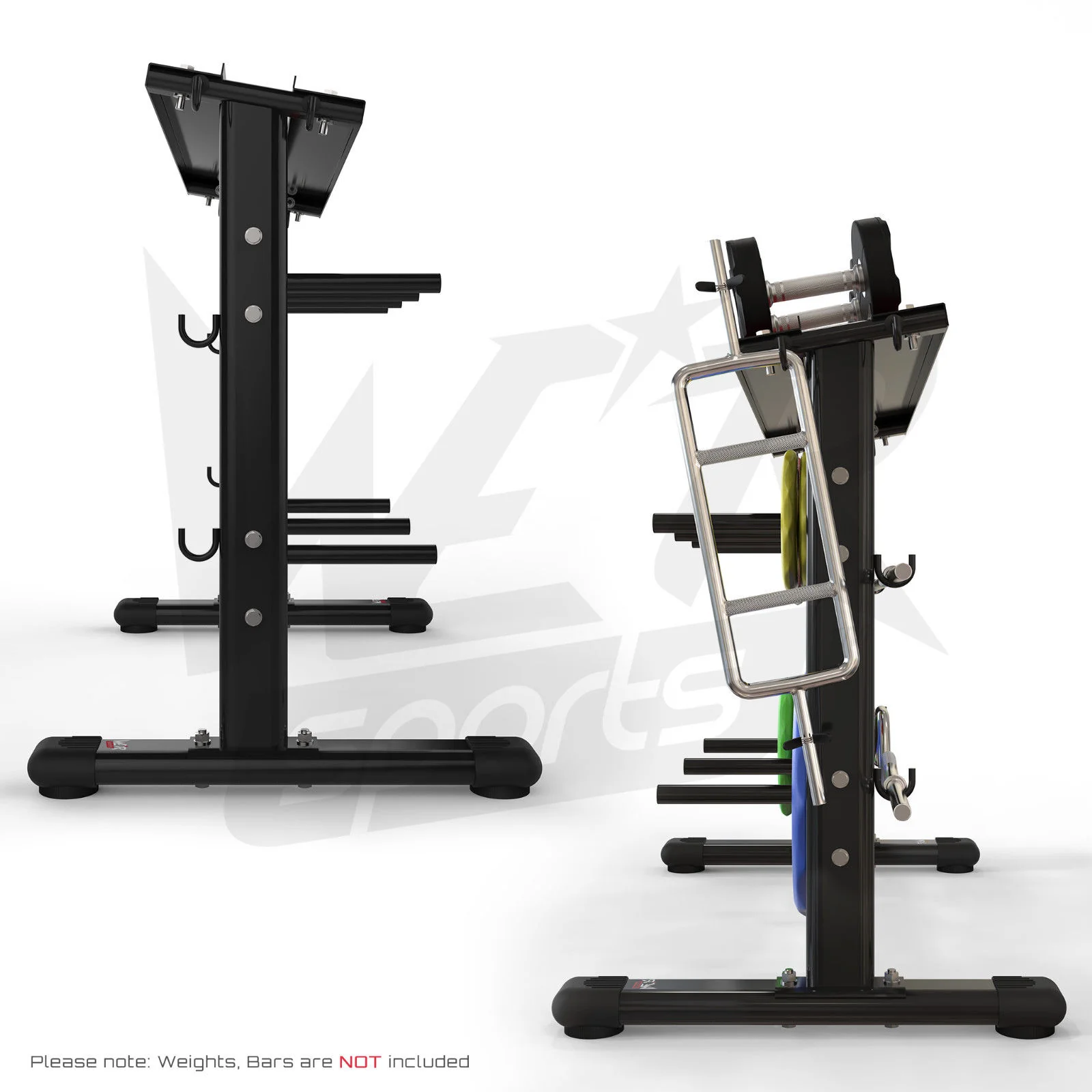 Dumbbell & Weight Plate Storage Rack Stand Holder Home Gym Workout
