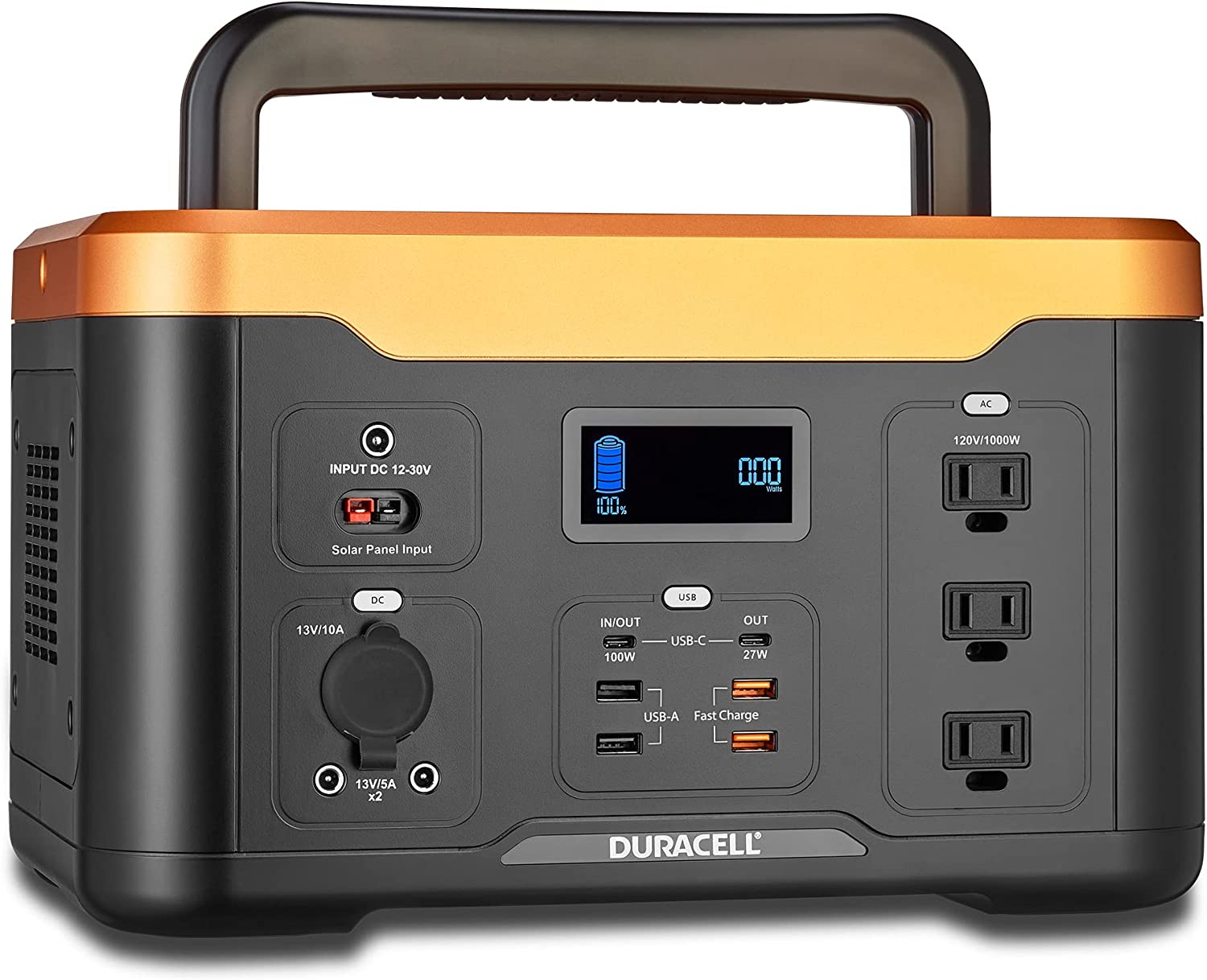 Duracell Portable Power Station 300W (292Wh/120V) Lithium Battery Backup Portable Solar Generator (Solar Panel Sold Separately) for Power Outages, Home Emergency Kits, Camping, Backyard, and Outdoor