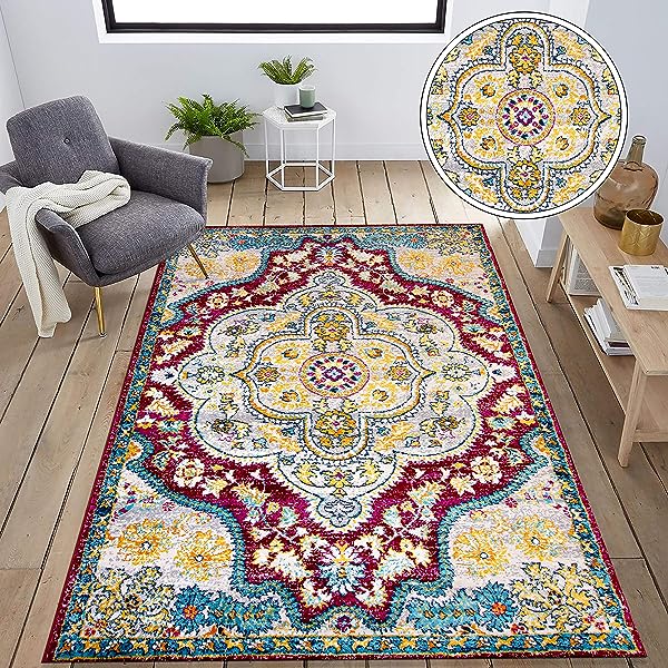 Rugshop Vintage Distressed Bohemian Area 5' x 7' Multi 5' x 7' Multi Color