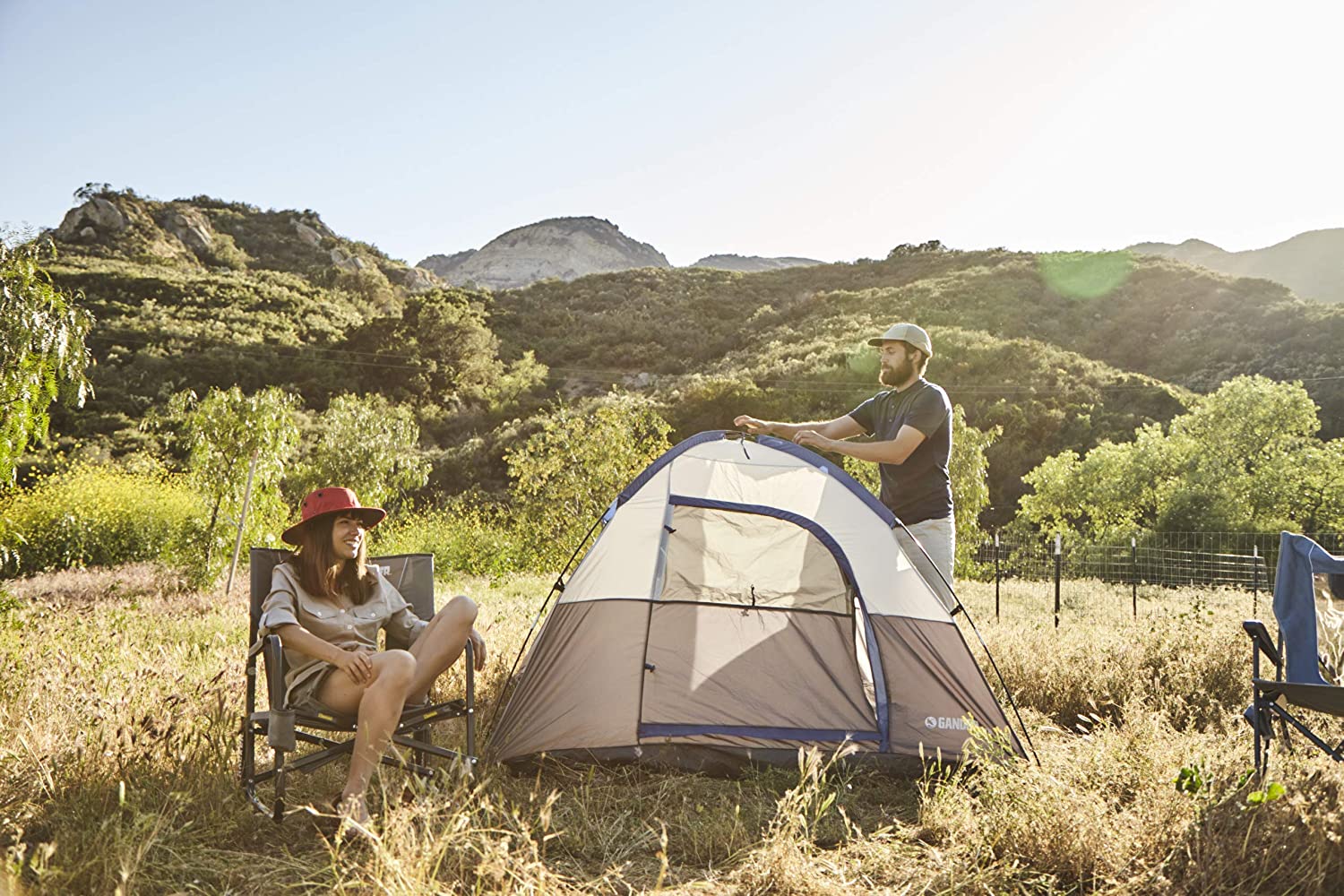 Outdoor Freestyle Rocker Portable Rocking Chair & Outdoor Camping Chair, ergonomic Nylon, Indigo Blue