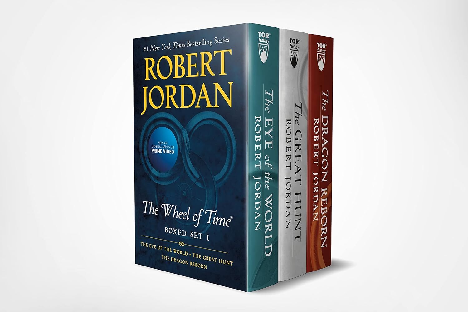 Wheel of Time Premium Boxed Set I: Books 1-3 (The Eye of the World, The Great Hunt, The Dragon Reborn) Mass Market Paperback – Box set