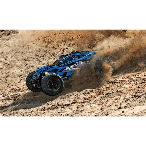 Traxxas Rustler 4x4 Brushed RTR Stadium Truck w/Battery & Quick Charger